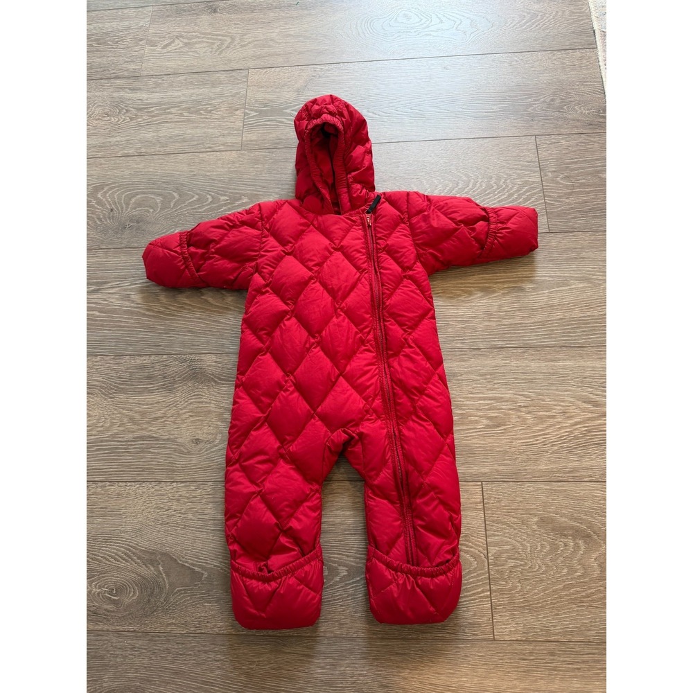 Lands' End Down Puffer Bunting Red 3-6 Months